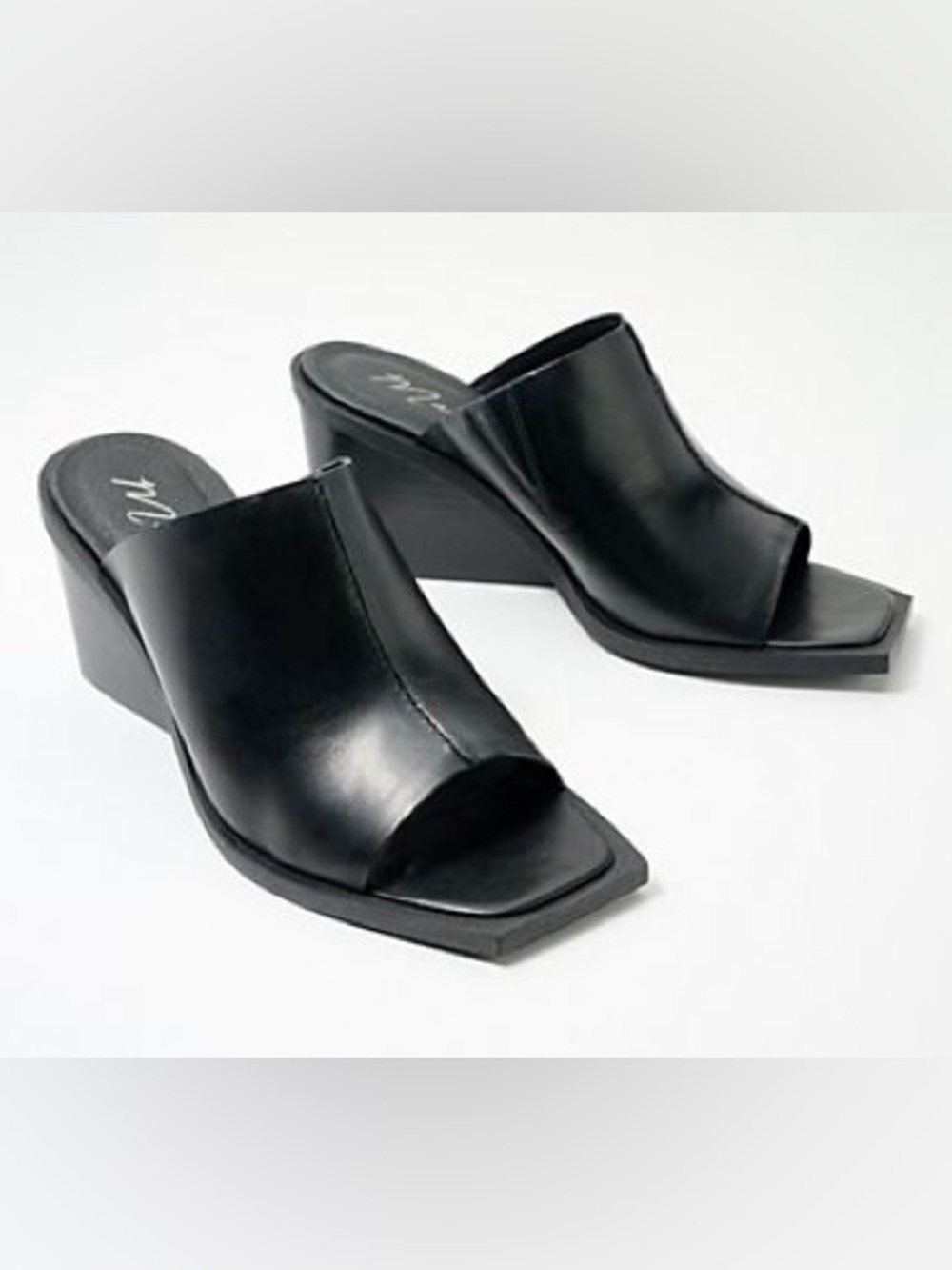 Matisse Black Open-Toe Square Toe Mule Heels Size 10 NEW
